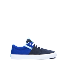 Supra Kids STACKS II VULC Royal/Navy/white Low Top Shoes | CA-61736